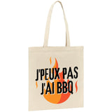 Tote bag J'peux pas j'ai barbecue 