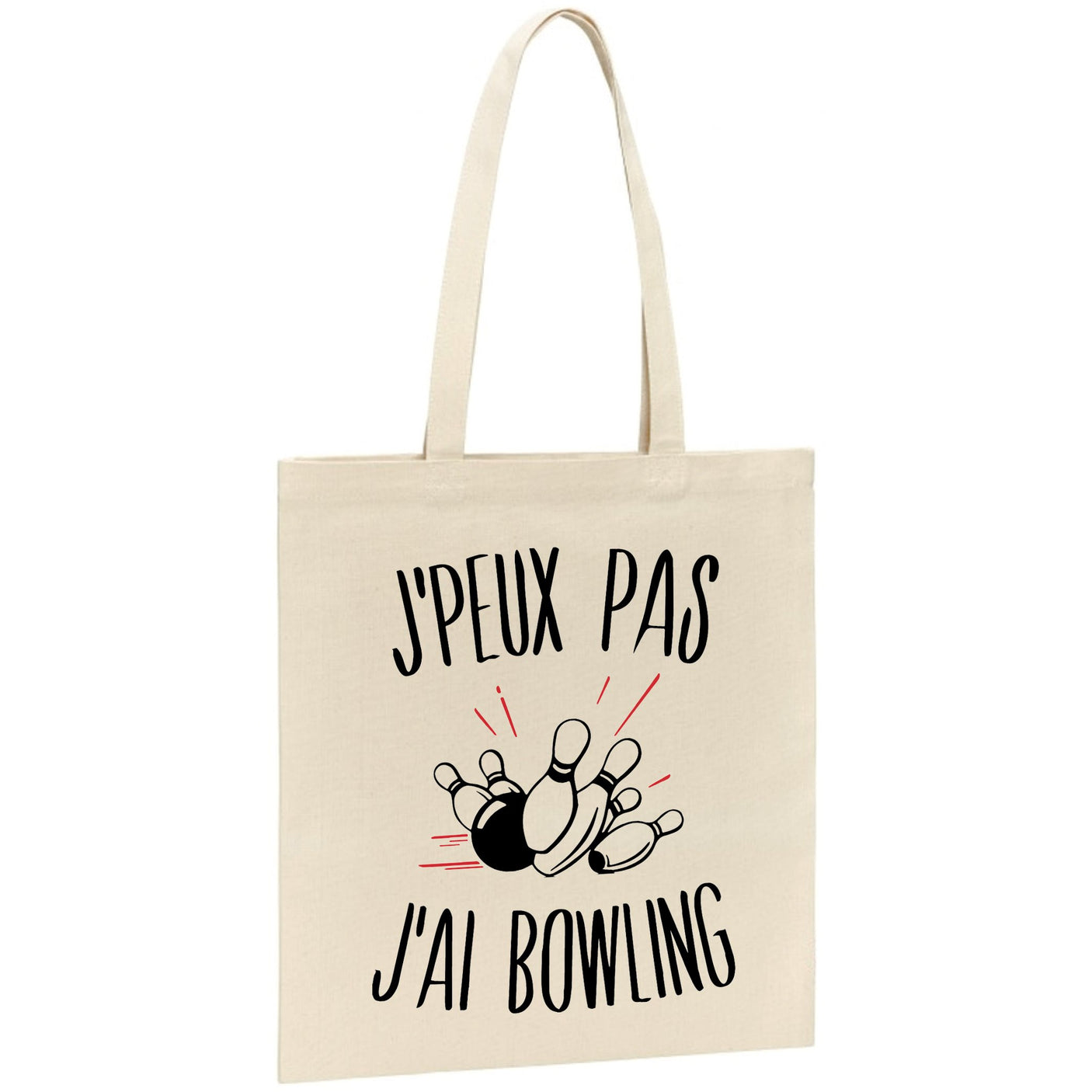 Tote bag J'peux pas j'ai bowling 