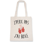 Tote bag J'peux pas j'ai boxe 