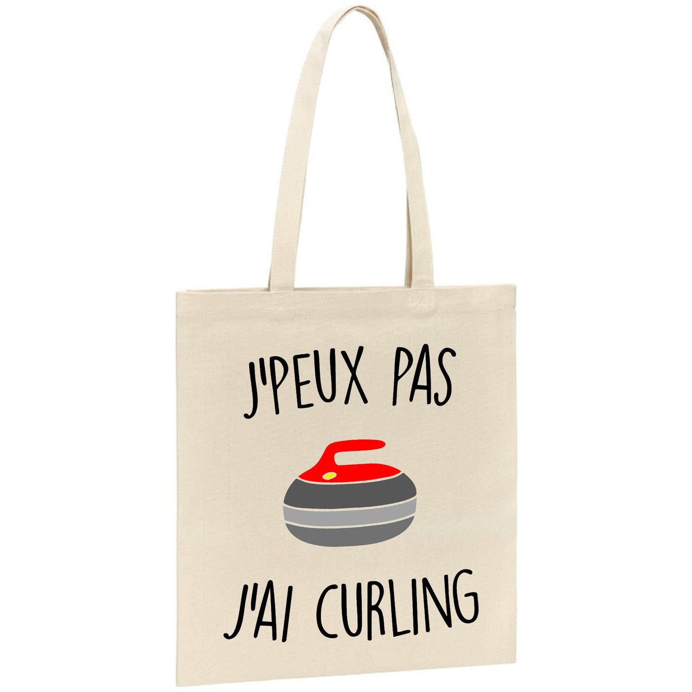 Tote bag J'peux pas j'ai curling 