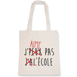 Tote bag J'peux pas j'ai école 