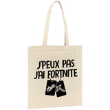 Tote bag J'peux pas j'ai Fortnite 