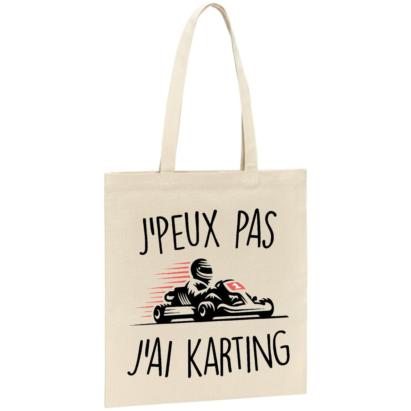 Tote bag J'peux pas j'ai karting 