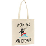 Tote bag J'peux pas j'ai kitesurf 