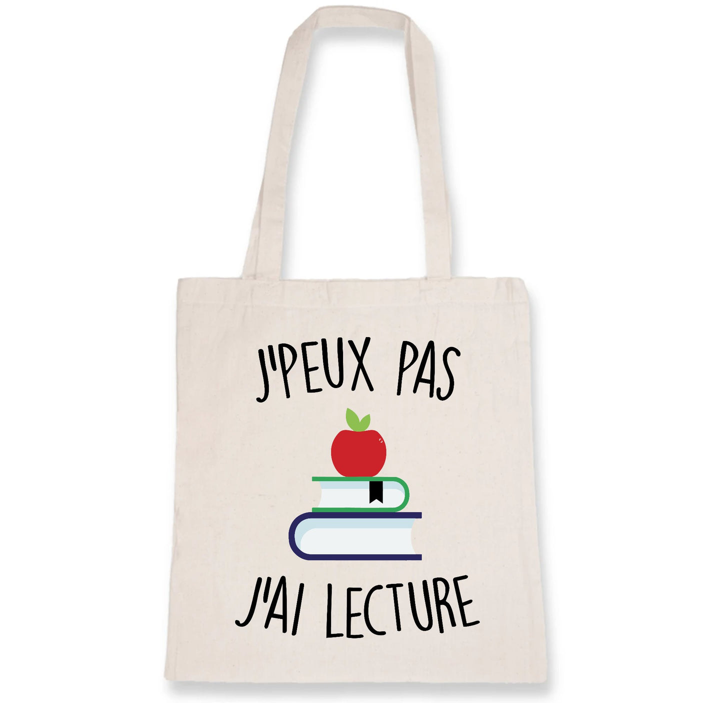 Tote bag J'peux pas j'ai lecture 