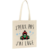 Tote bag J'peux pas j'ai luge 