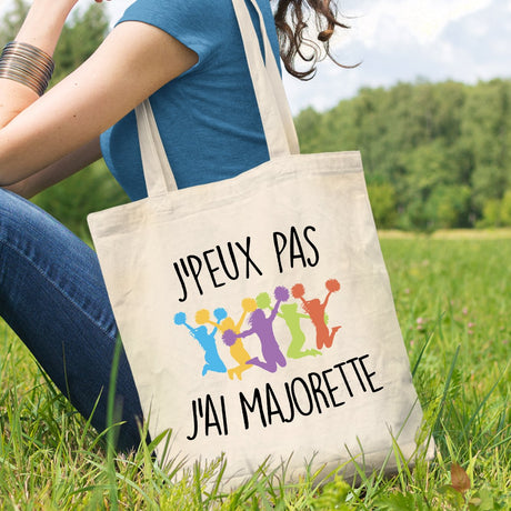 Tote bag J'peux pas j'ai majorette Beige