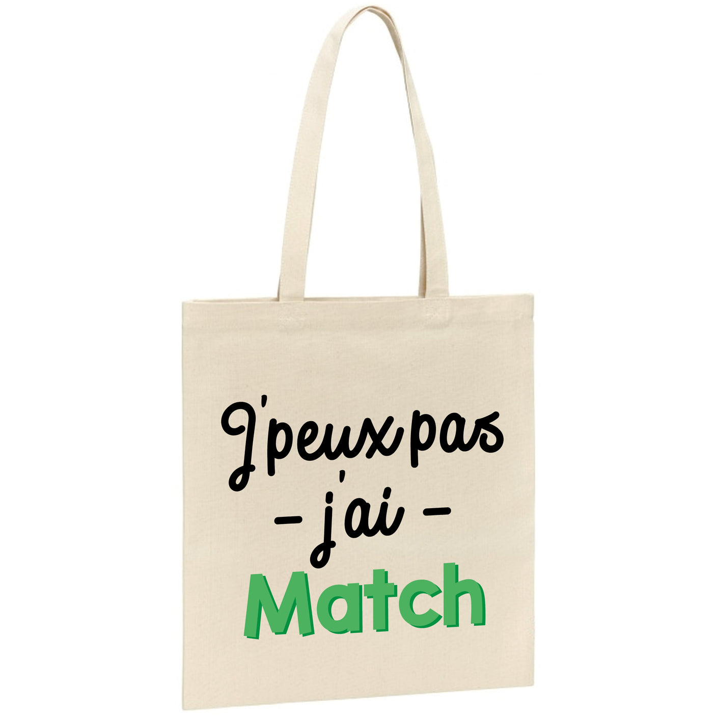 Tote bag J'peux pas j'ai match 