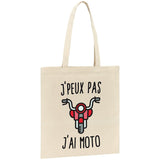 Tote bag J'peux pas j'ai moto 