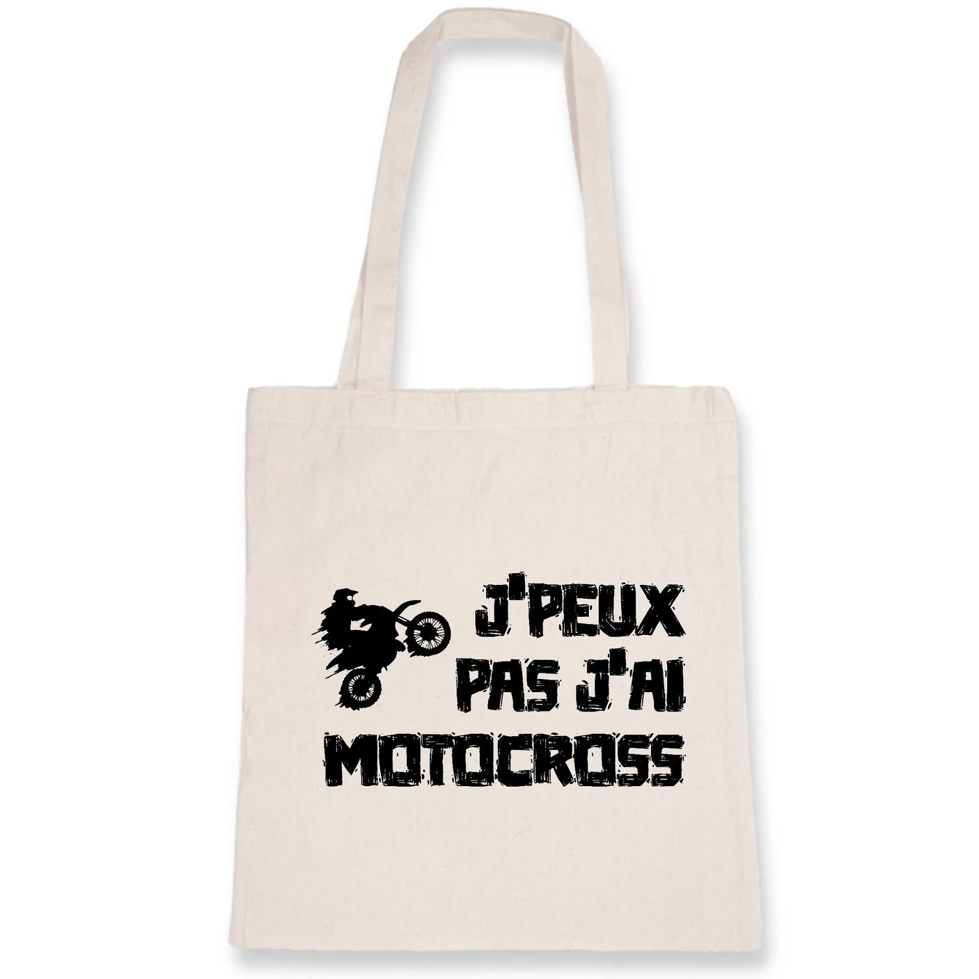 Tote bag J'peux pas j'ai motocross 