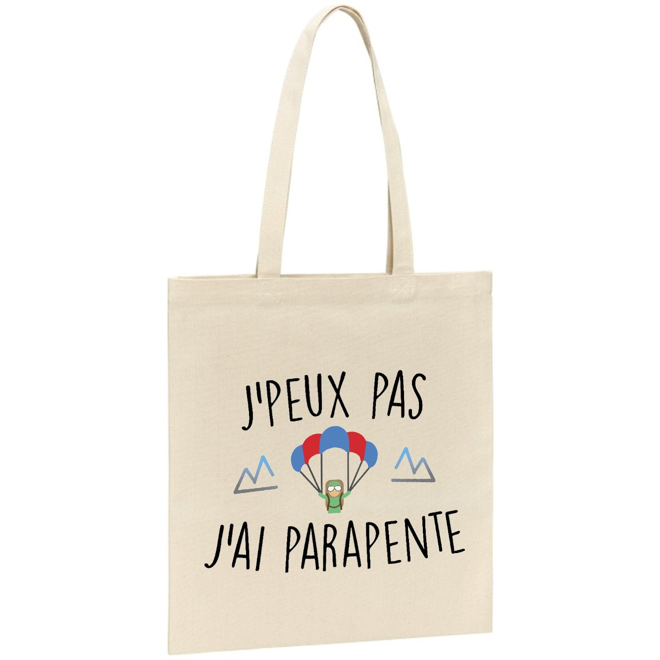 Tote bag J'peux pas j'ai parapente 