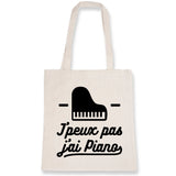 Tote bag J'peux pas j'ai piano 