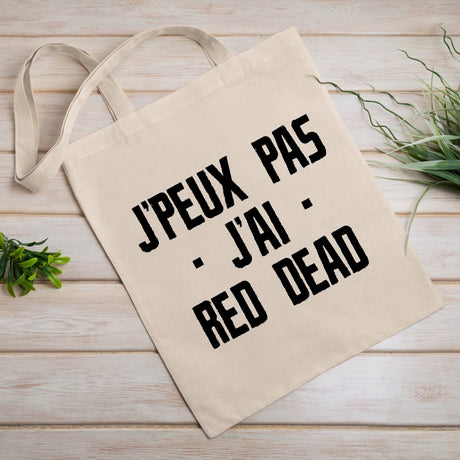 Tote bag J'peux pas j'ai red dead Beige