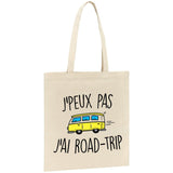 Tote bag J'peux pas j'ai road-trip 