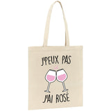 Tote bag J'peux pas j'ai rosé 