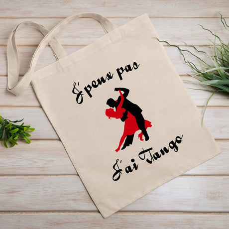 Tote bag J'peux pas j'ai tango Blanc