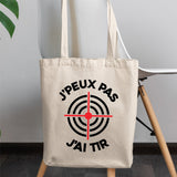 Tote bag J'peux pas j'ai tir Blanc