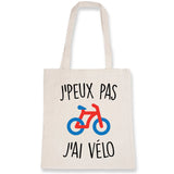 Tote bag J'peux pas j'ai vélo 