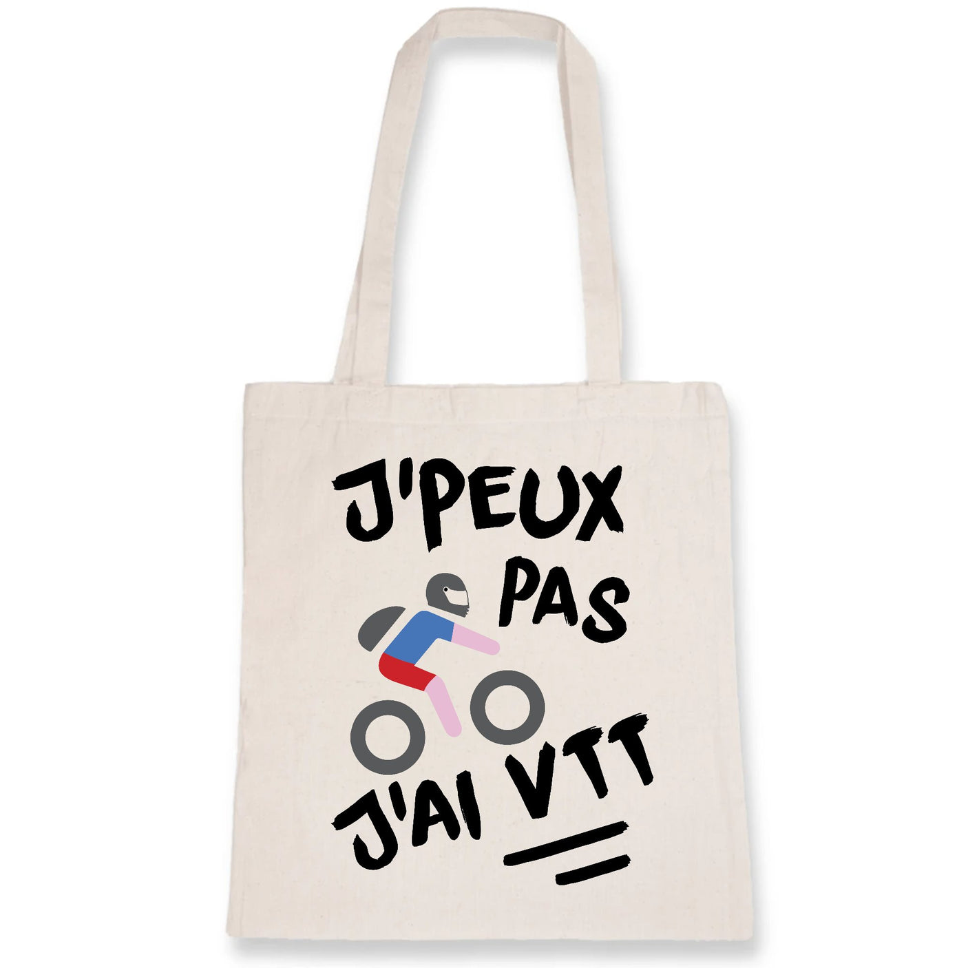 Tote bag J'peux pas j'ai VTT 