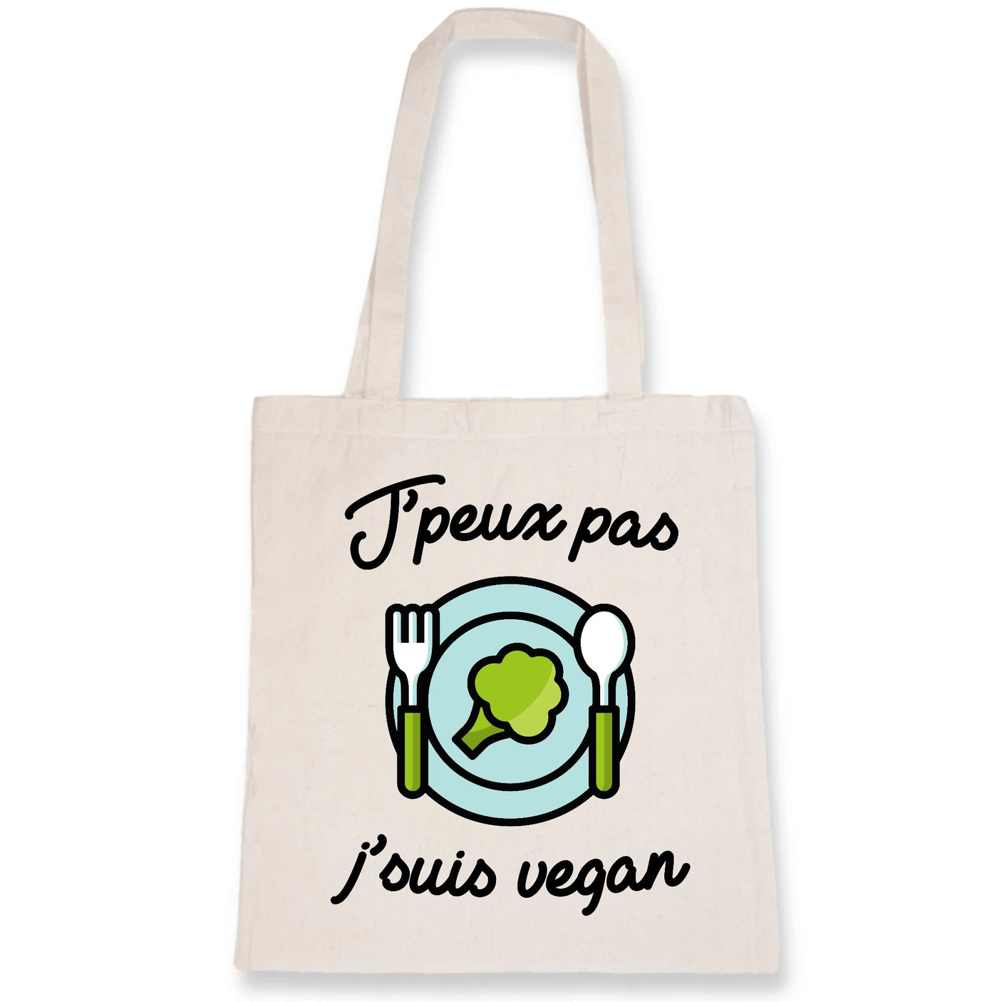 Tote bag J'peux pas j'suis vegan 