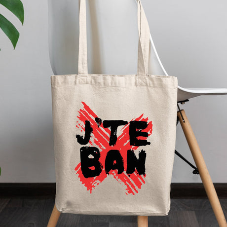 Tote bag J'te ban Blanc