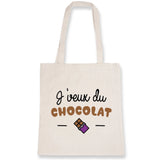 Tote bag J'veux du chocolat 