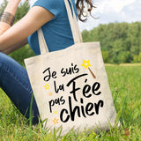 Tote bag La fée pas chier Beige