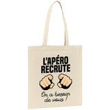 Tote bag L'apéro recrute 