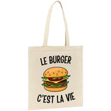 Tote bag Le burger c'est la vie 