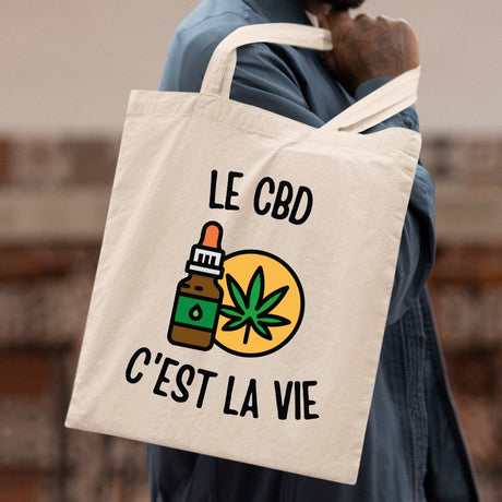 Tote bag Le CBD c'est la vie Beige