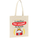 Tote bag Le meilleur aide soignant du monde 