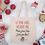 Tote bag Le père noël n'existe pas Beige