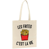 Tote bag Les frites c'est la vie 