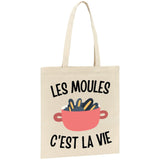 Tote bag Les moules c'est la vie 