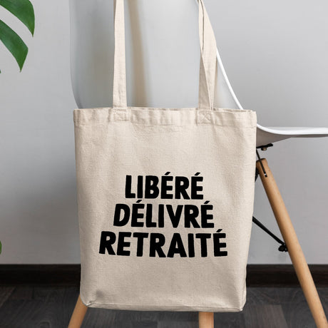 Tote bag Libéré délivré retraité Blanc