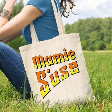 Tote bag Mamie s'use Beige