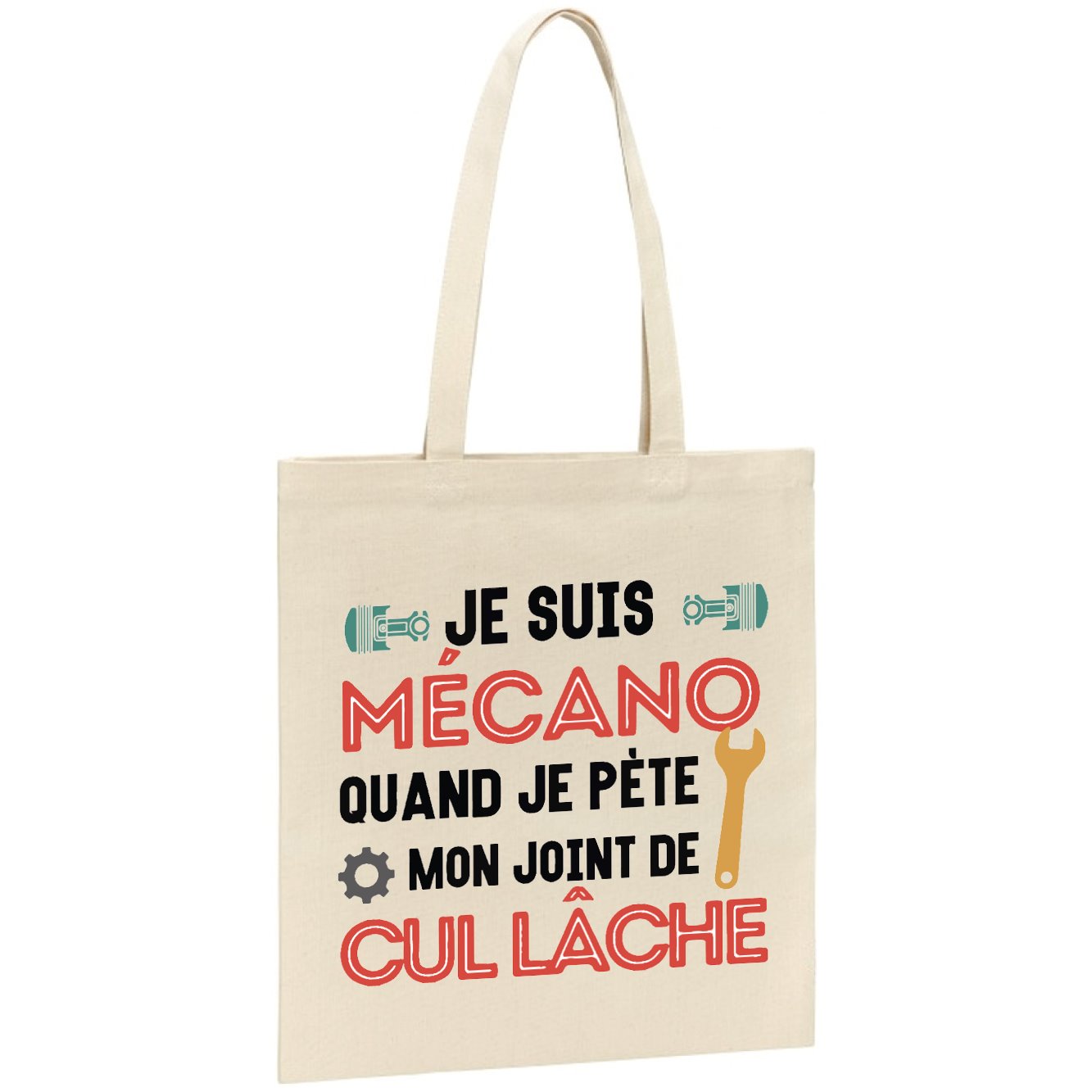 Tote bag Mécano mon joint de cul lâche 