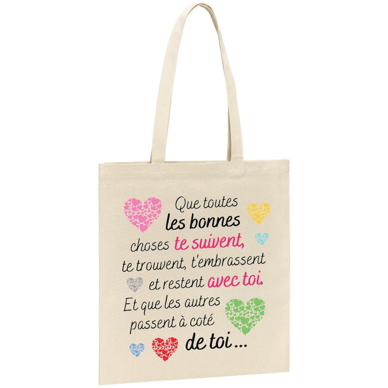 Tote bag Message motivant Les bonnes choses 