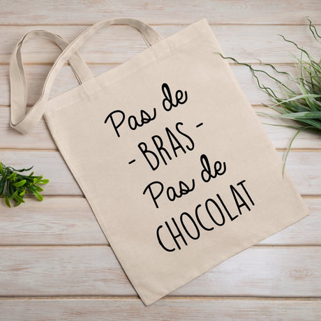 Tote bag Pas de bras pas de chocolat Blanc