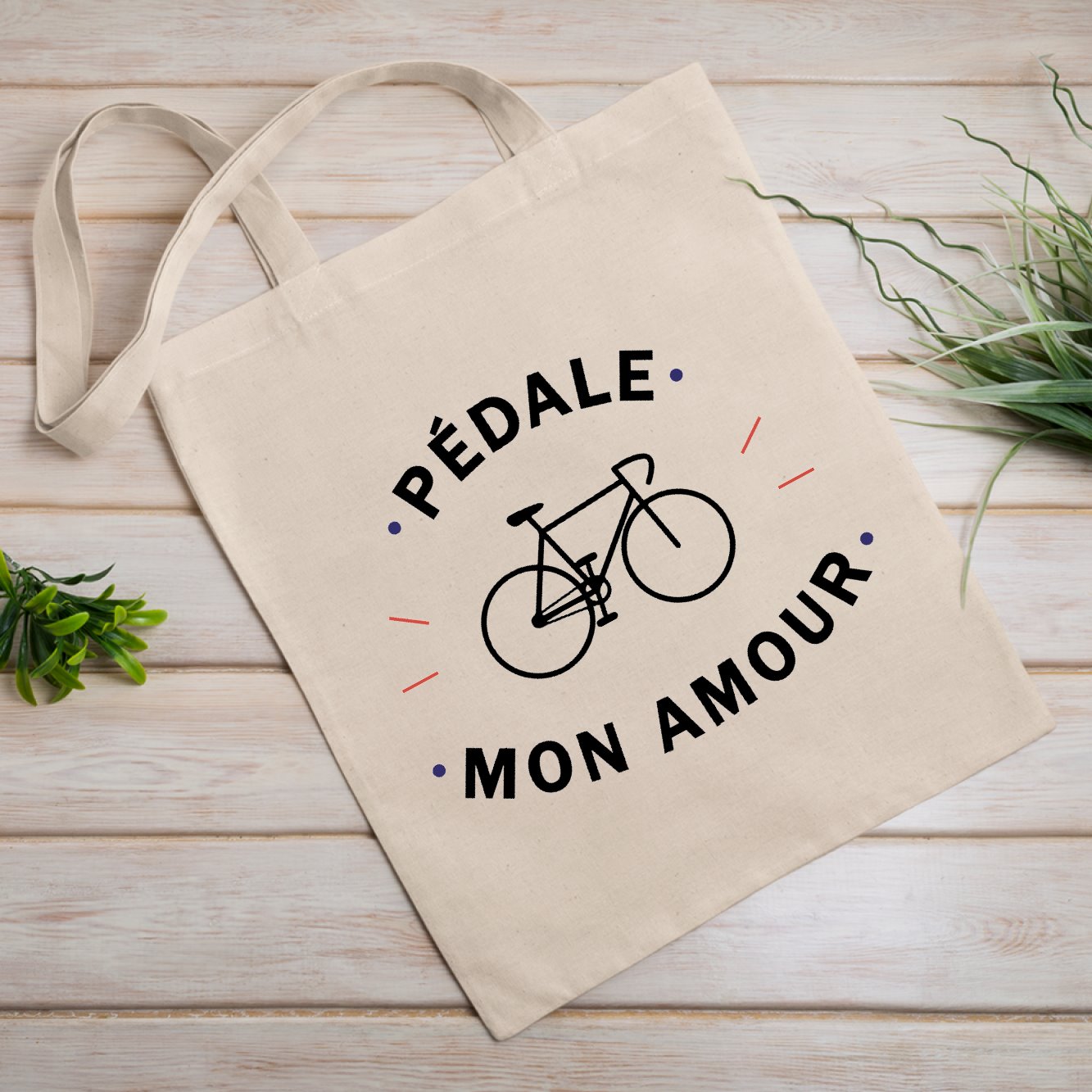 Tote bag Pédale mon amour Blanc