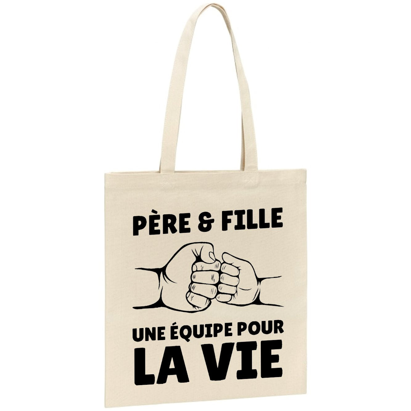 Tote bag Père et fille une équipe pour la vie 