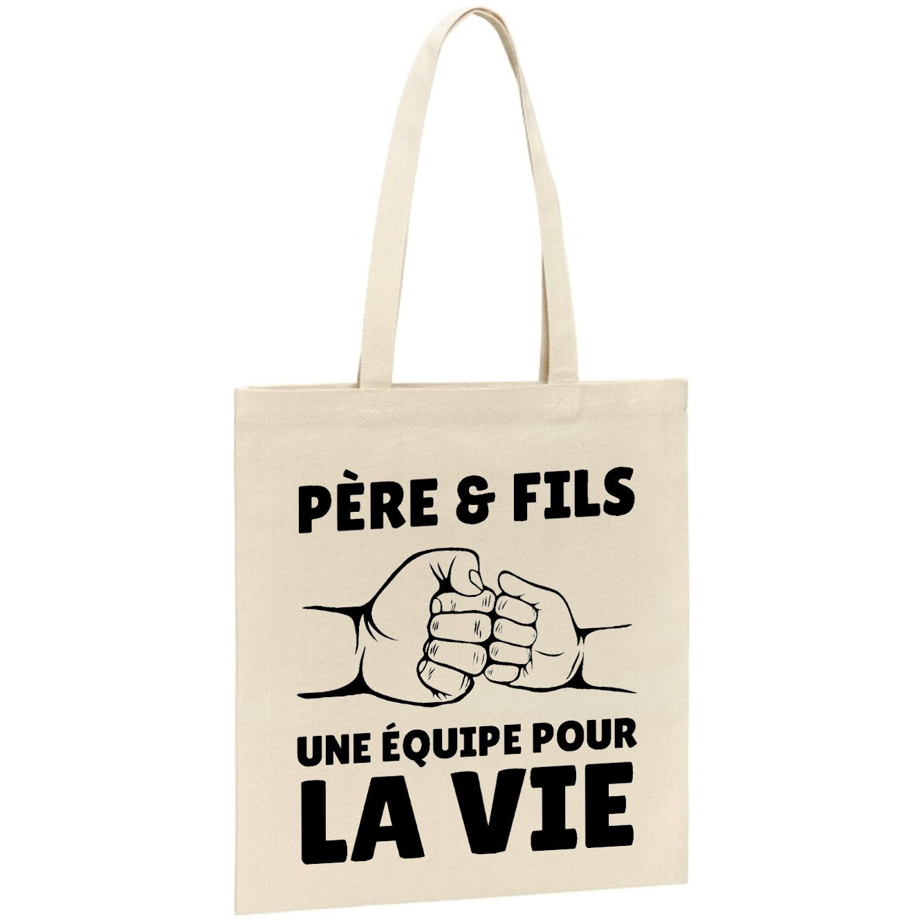 Tote bag Père et fils une équipe pour la vie 