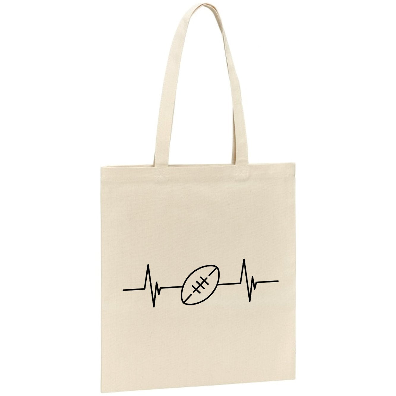 Tote bag Rythme cardiaque rugby 