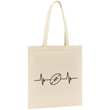 Tote bag Rythme cardiaque rugby 