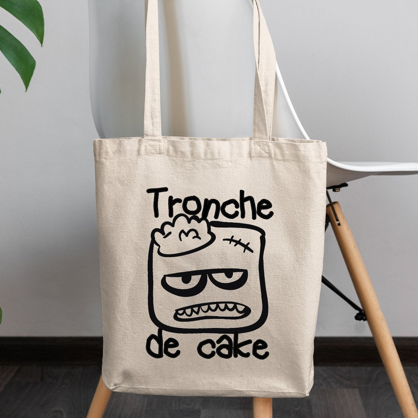 Tote bag Tronche de cake Blanc