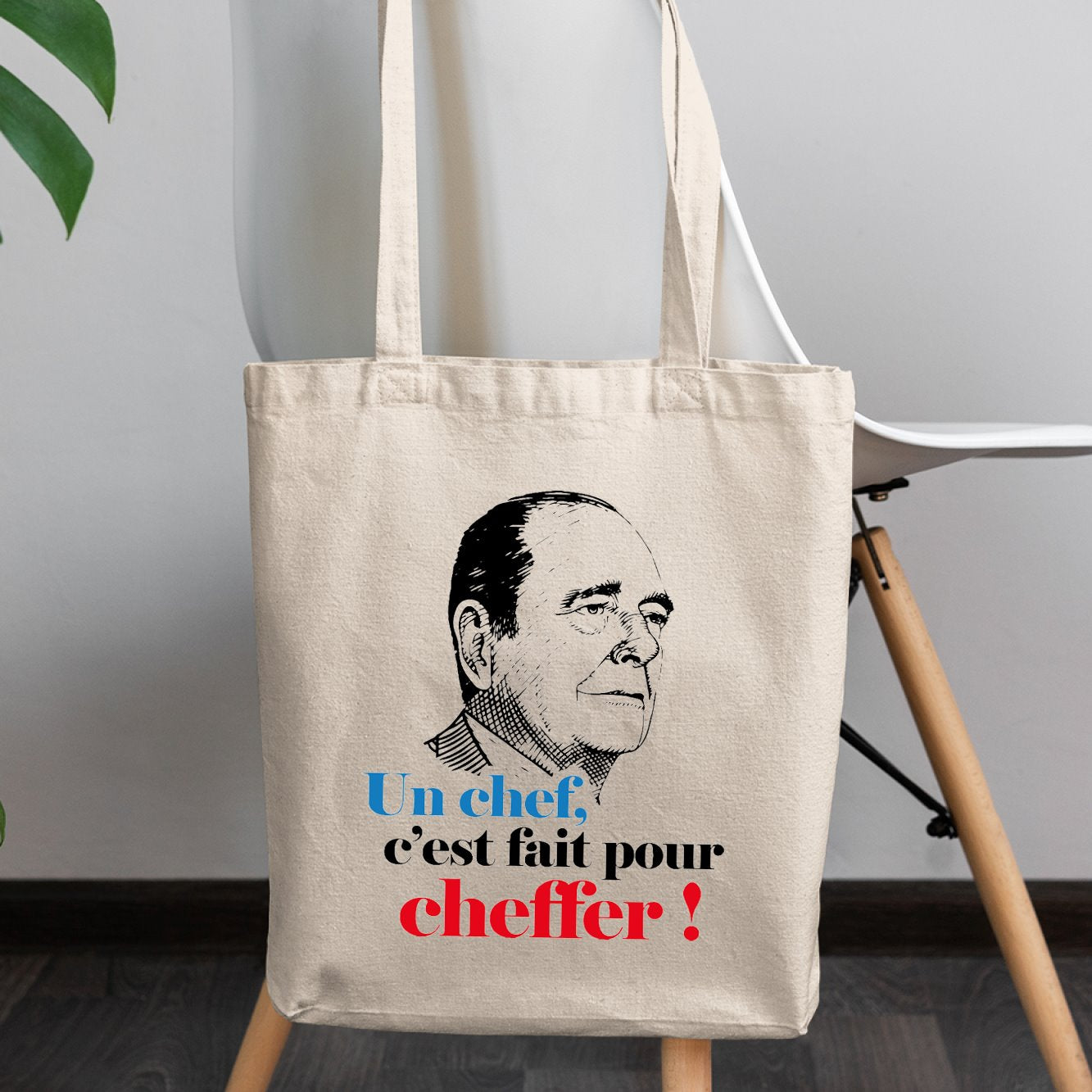 Tote bag Un chef c'est fait pour cheffer Beige