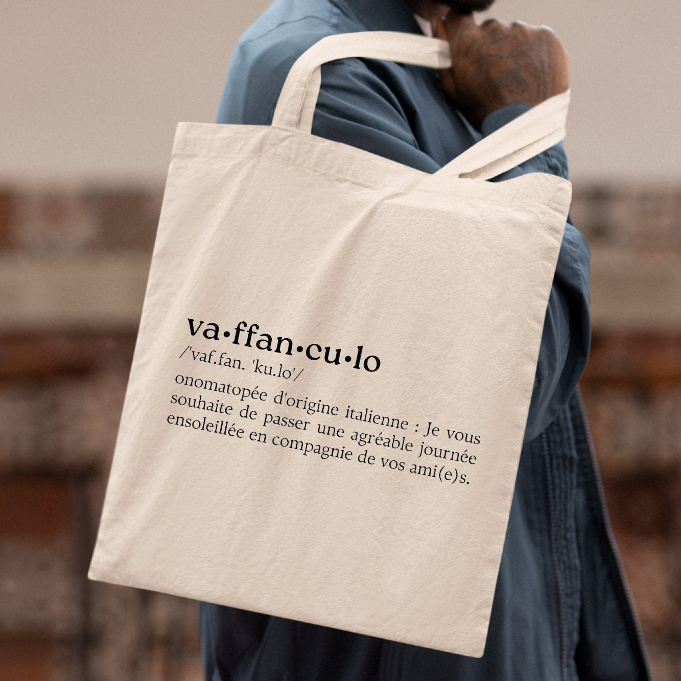 Tote bag Va.ffan.cu.lo Blanc